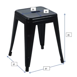 Hocker Metall METALLIX schwarz