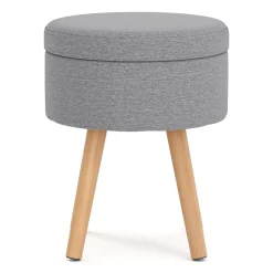 Hocker mit Stauraum hellgrau