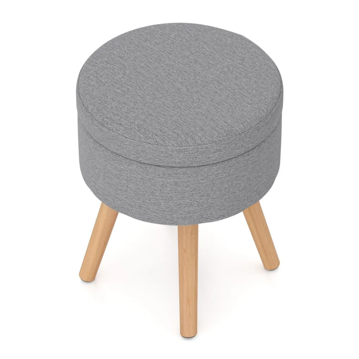 Hocker mit Stauraum hellgrau