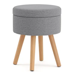 Hocker mit Stauraum hellgrau