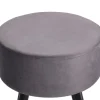 Hocker Samt anthrazit/schwarz