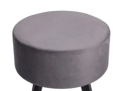 Hocker Samt anthrazit/schwarz
