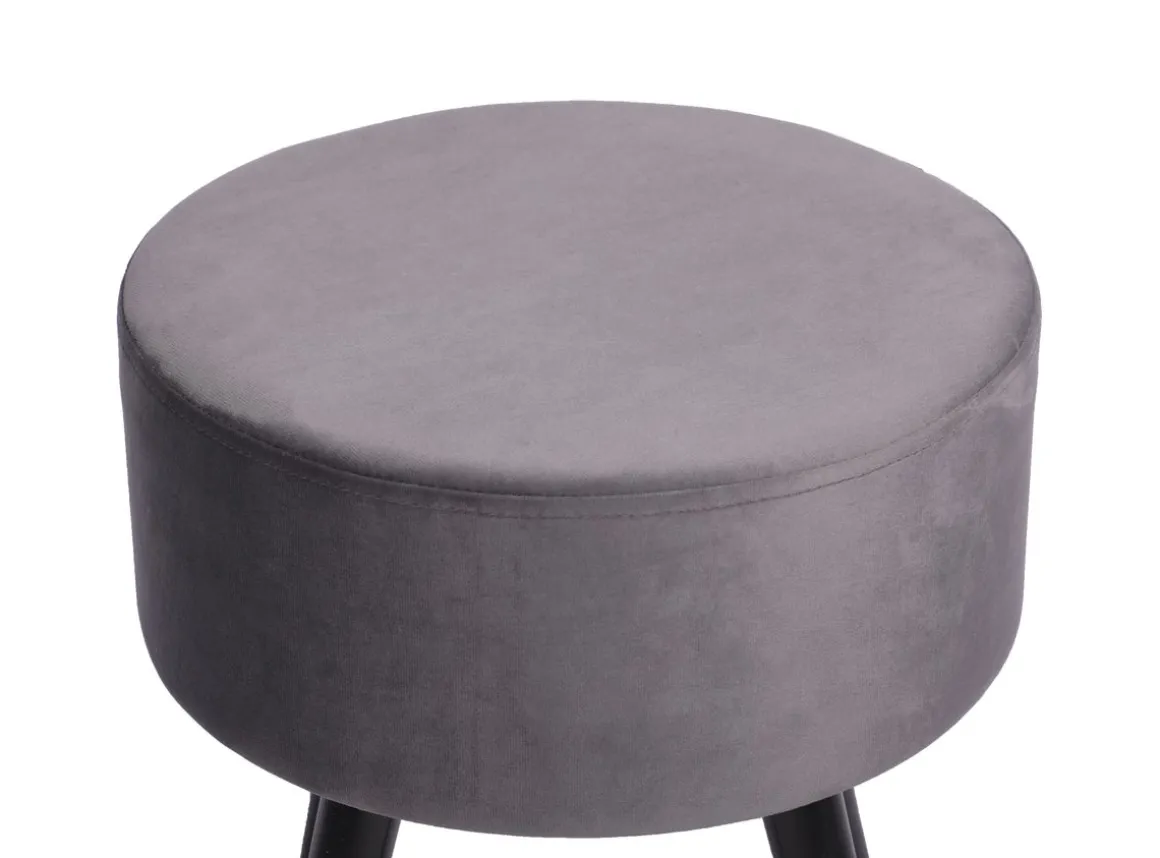 Hocker Samt anthrazit/schwarz