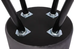 Hocker Samt anthrazit/schwarz