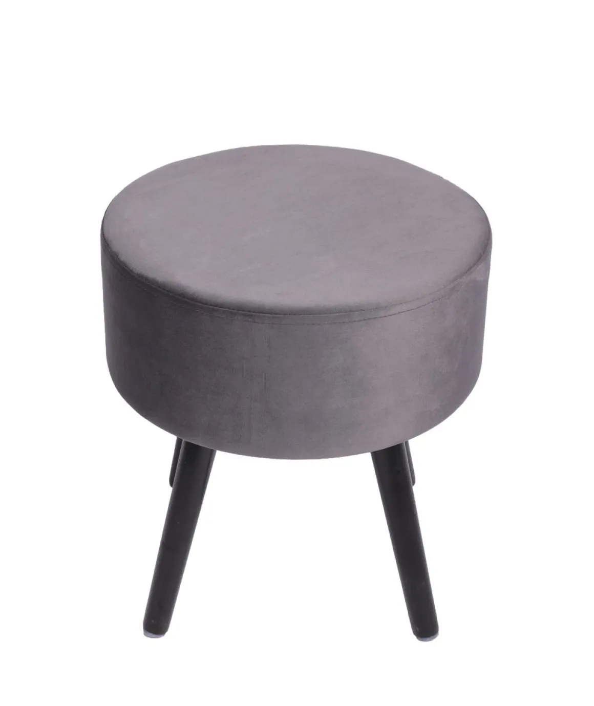 Hocker Samt anthrazit/schwarz