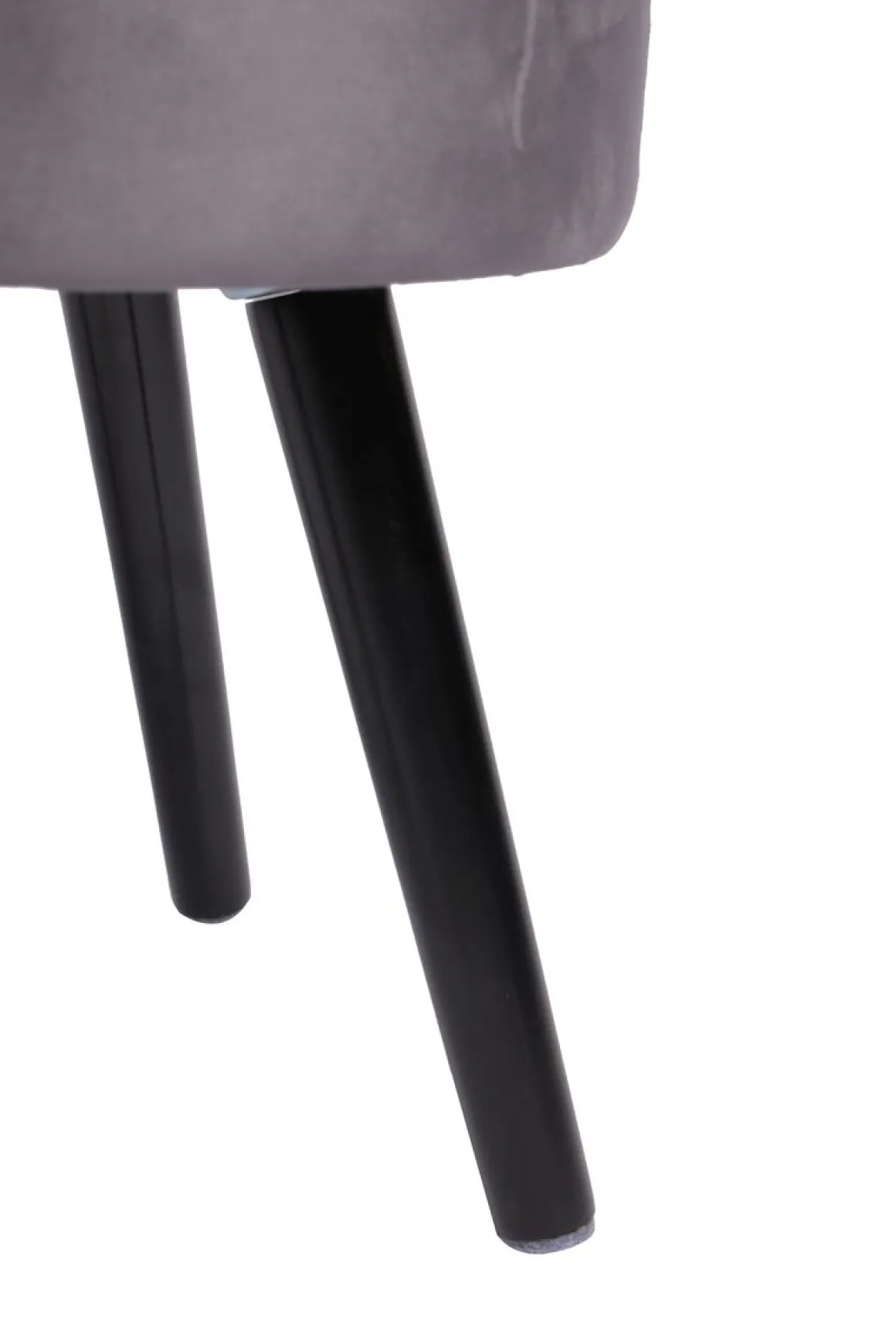 Hocker Samt anthrazit/schwarz