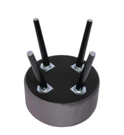 Hocker Samt anthrazit/schwarz