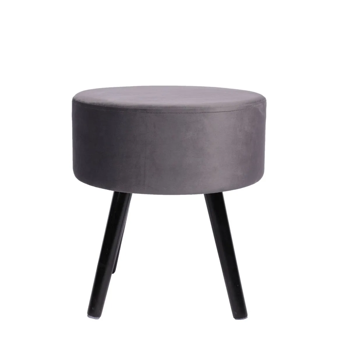 Hocker Samt anthrazit/schwarz