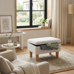 Hocker Teddy CHAM mit Stauraum weiss