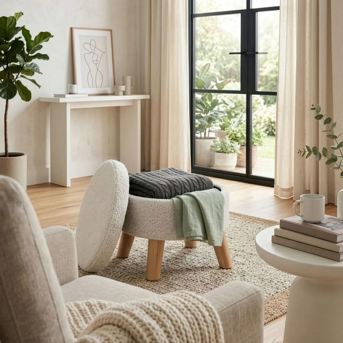 Hocker Teddy DAHN mit Stauraum weiss