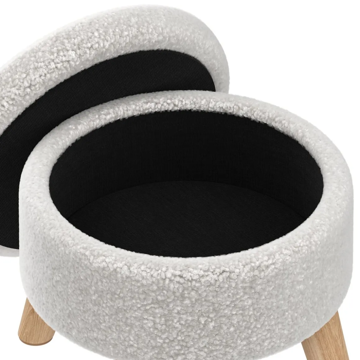 Hocker Teddy DAHN mit Stauraum weiss