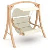 Hollywoodschaukel Holz beige/nature