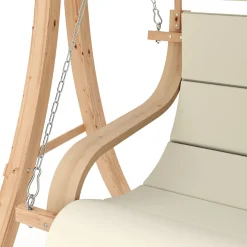 Hollywoodschaukel Holz beige/nature