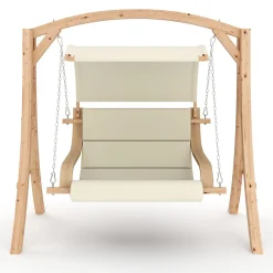 Hollywoodschaukel Holz beige/nature