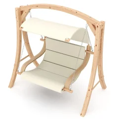 Hollywoodschaukel Holz beige/nature