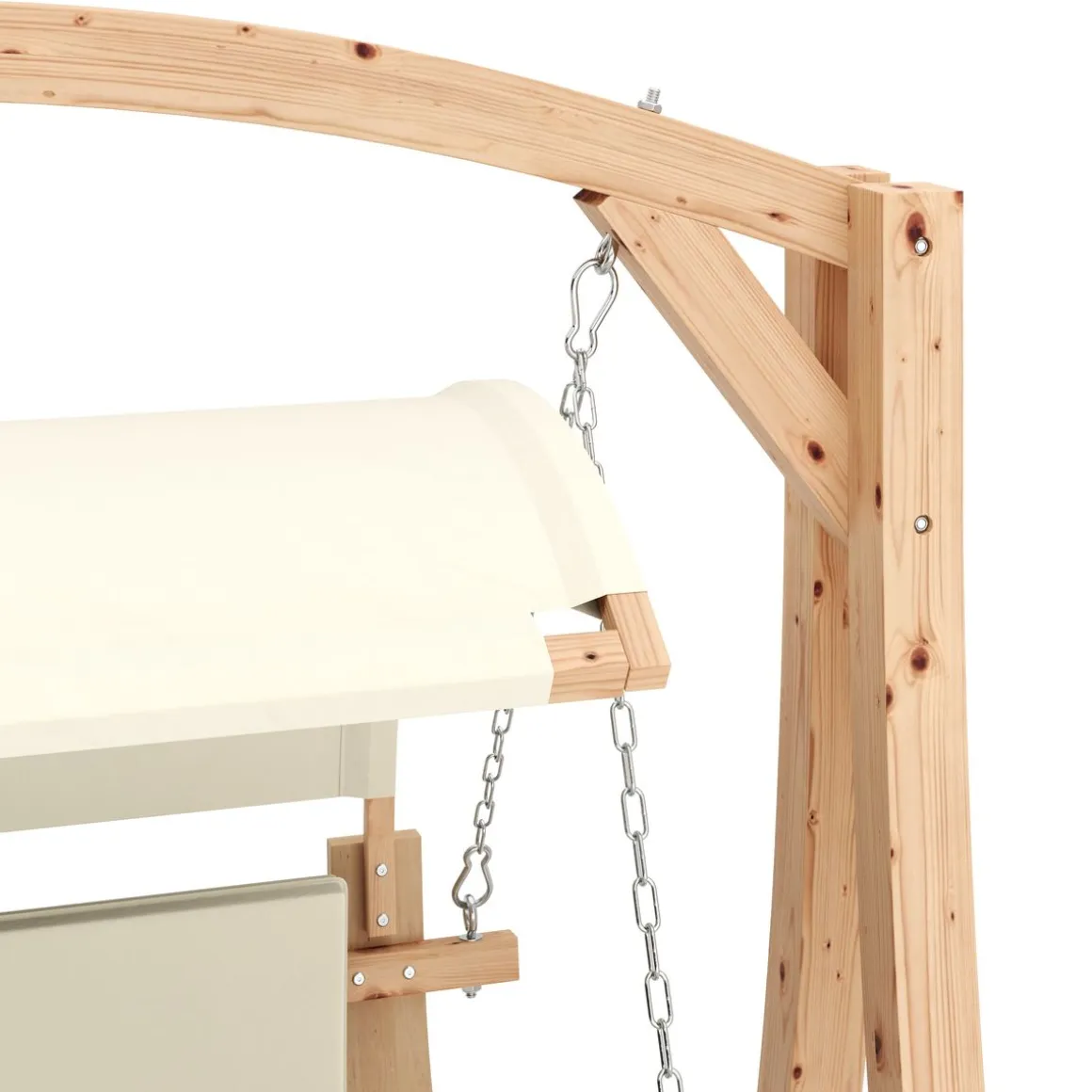 Hollywoodschaukel Holz beige/nature