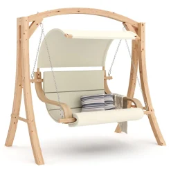 Hollywoodschaukel Holz beige/nature