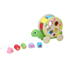 Holzspielzeug Sortierbox Schildkröte 7-teilig