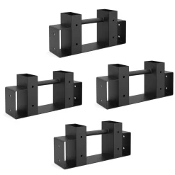 Holzstapelhilfe 4er Set schwarz