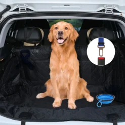 Hunde Autoschutzdecke Set schwarz 3-teilig 203 x 136 cm
