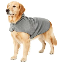 Hundebademantel 2er Set Grösse S anthrazit