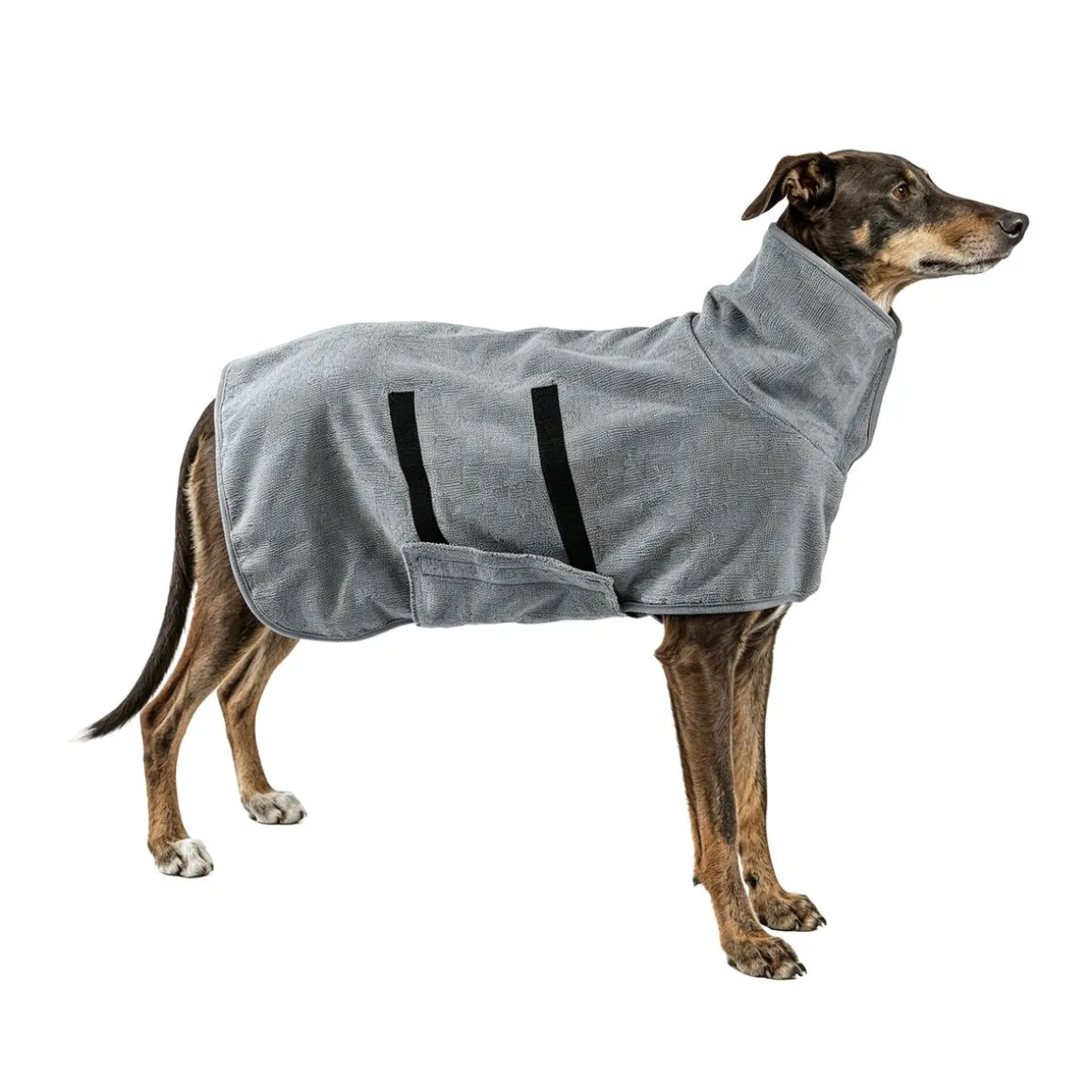 Hundebademantel 2er Set Grösse S anthrazit