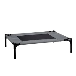 Hundebett erhöht M grau/schwarz