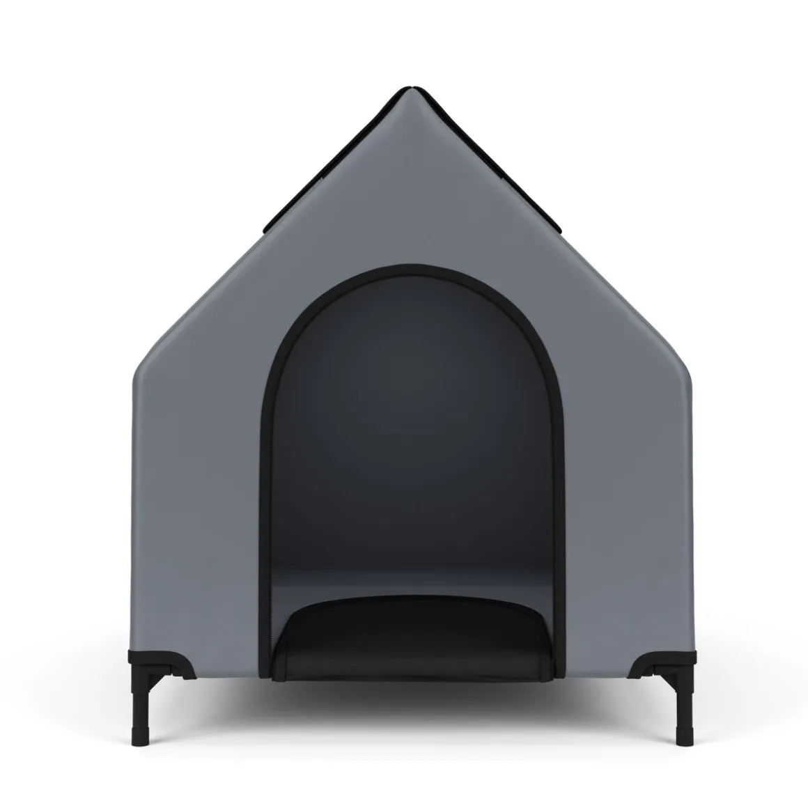 Hundebett Hundehütte erhöht 90 x 65 cm anthrazit