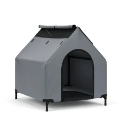 Hundebett Hundehütte erhöht 90 x 65 cm anthrazit