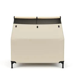 Hundebett Hundehütte erhöht 90 x 65 cm beige