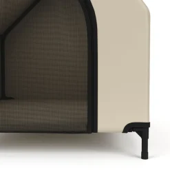 Hundebett Hundehütte erhöht 90 x 65 cm beige