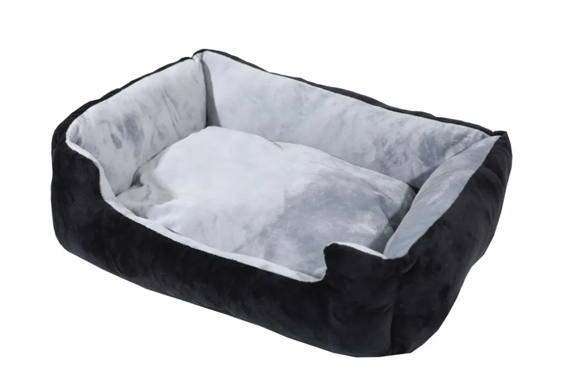 Hundebett Katzenbett NERO M schwarz/grau