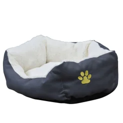 Hundebett PFÖTCHEN L grau