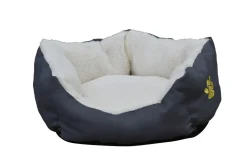 Hundebett PFÖTCHEN L grau