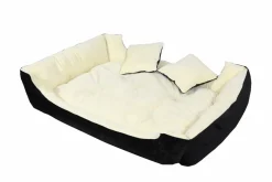 Hundebett SCHNUFFEL beige/schwarz