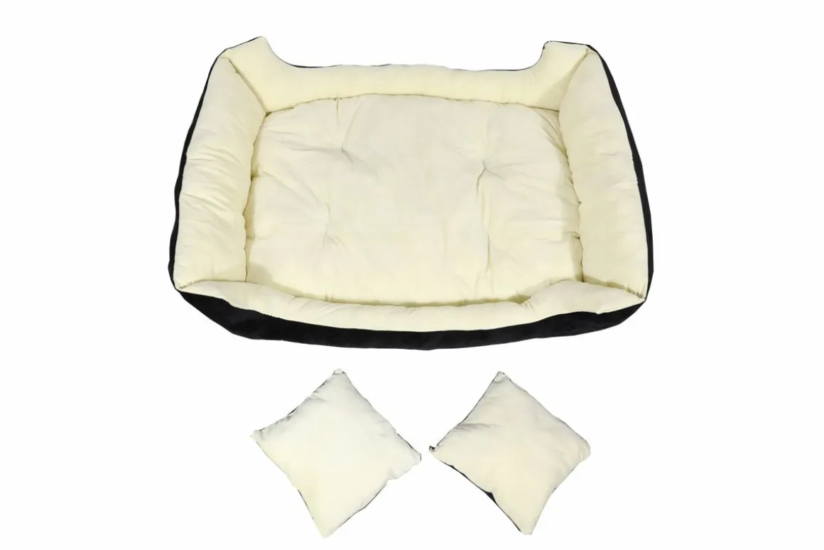 Hundebett SCHNUFFEL beige/schwarz