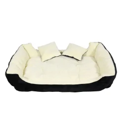 Hundebett SCHNUFFEL beige/schwarz