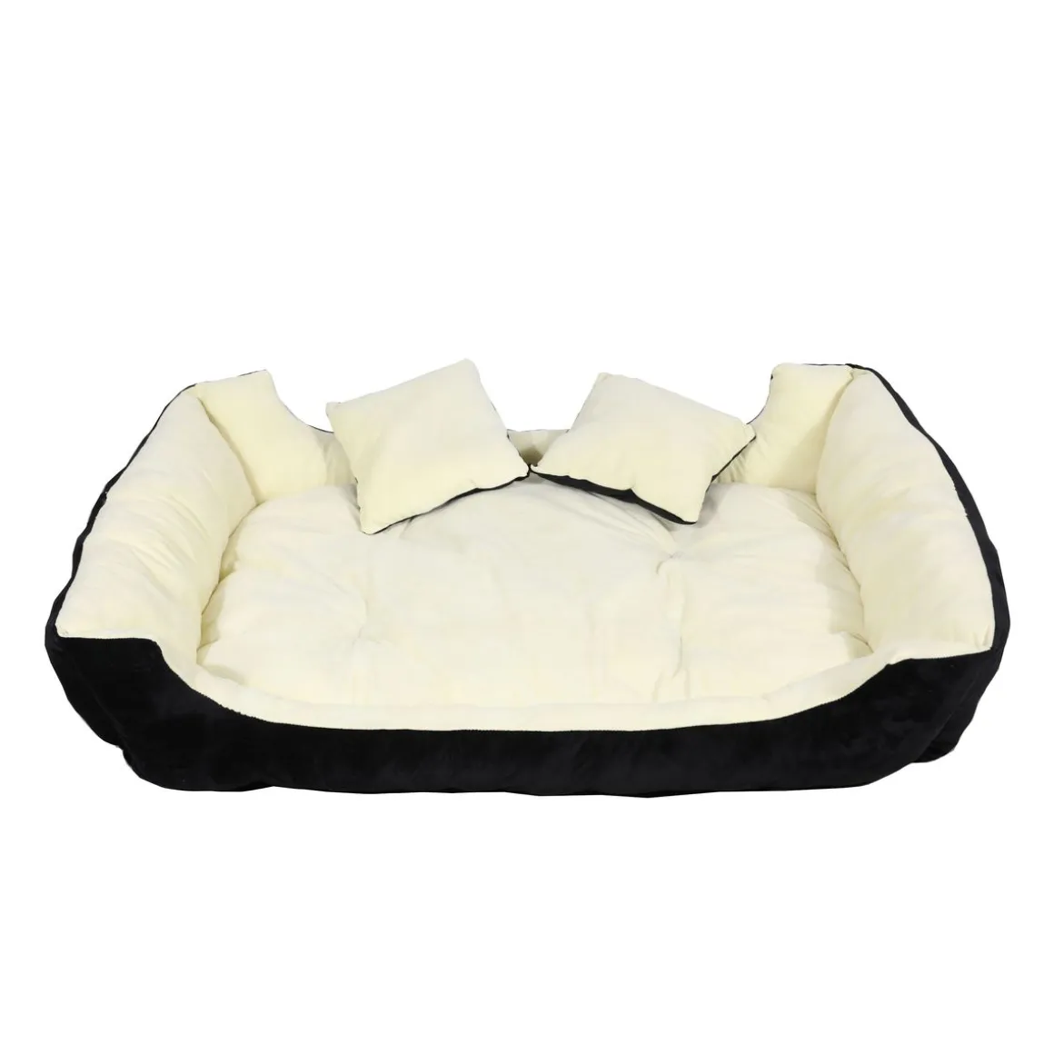 Hundebett SCHNUFFEL beige/schwarz