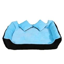Hundebett SCHNUFFEL blau/schwarz