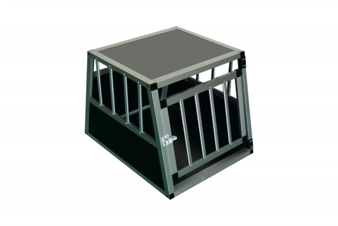 Hundebox Alu geneigte Rückseite S schwarz
