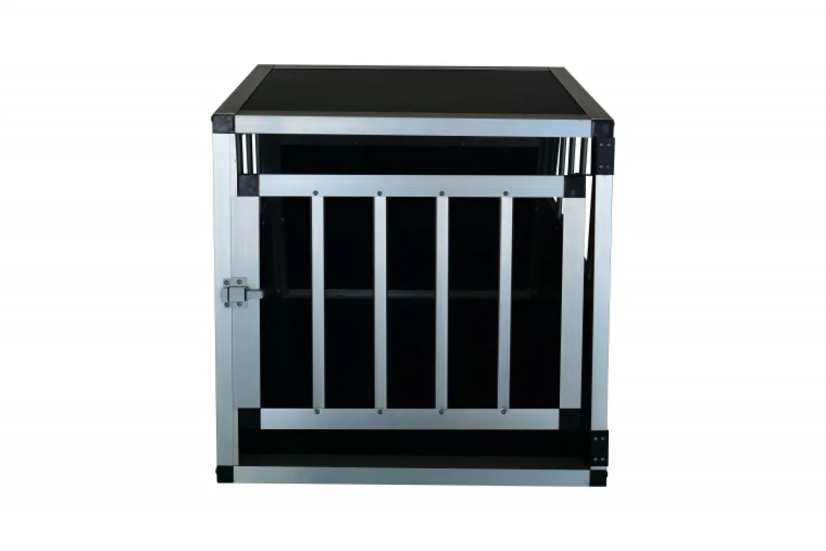 Hundebox Alu geneigte Rückseite S schwarz