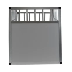 Hundebox Alu geneigte Rückseite M grau