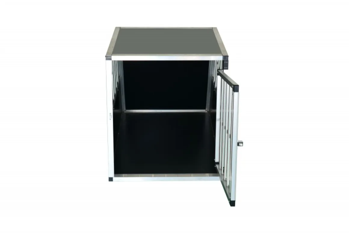 Hundebox Alu geneigte Rückseite M schwarz
