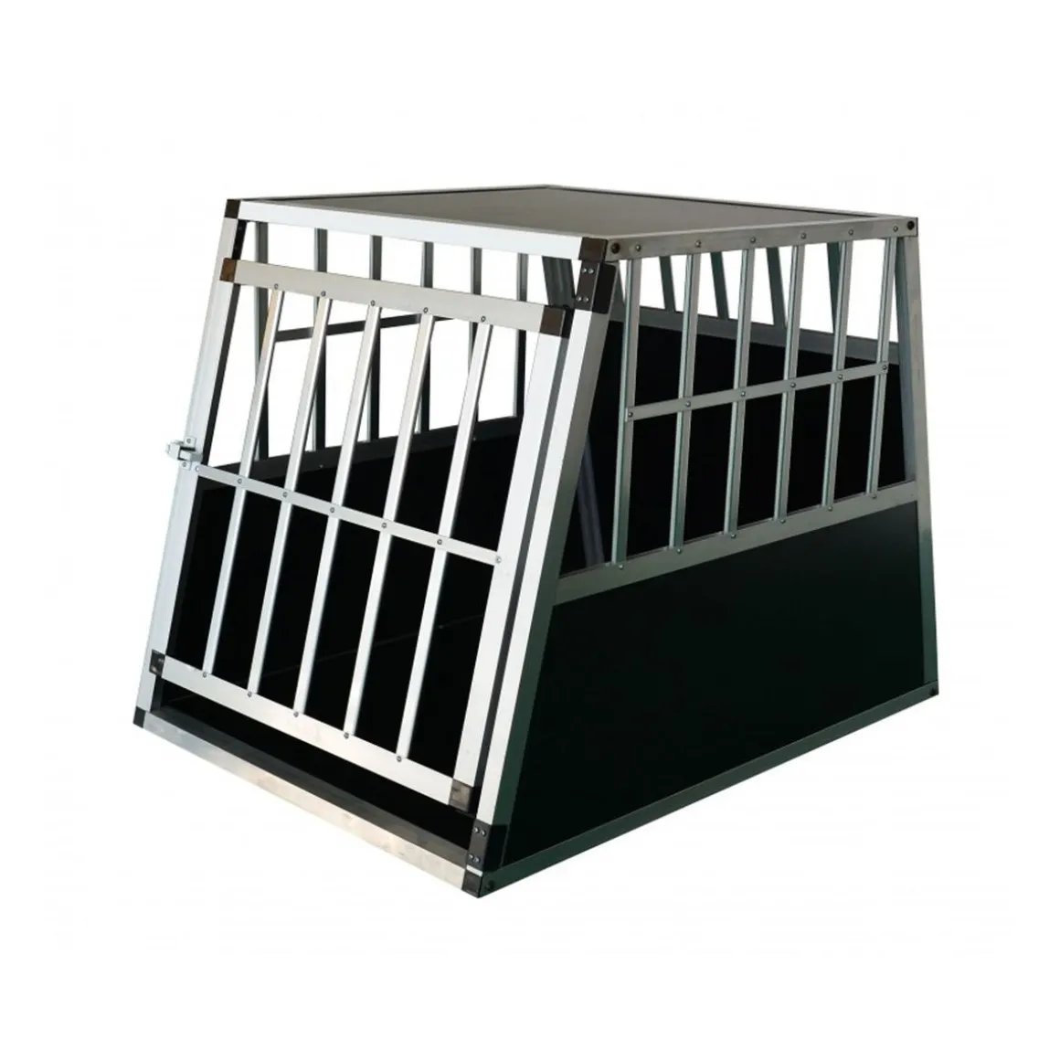 Hundebox Alu geneigte Rückseite M schwarz