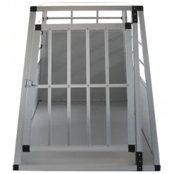Hundebox Alu M grau