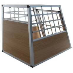 Hundebox Alu M hellbraun