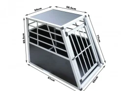 Hundebox Alu M hellbraun