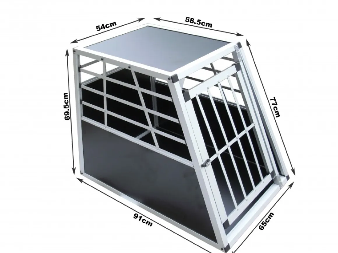 Hundebox Alu M hellbraun