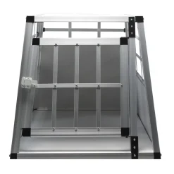 Hundebox Alu S grau