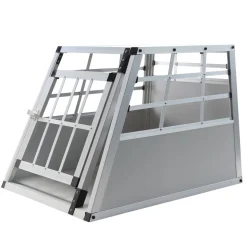 Hundebox Alu S grau